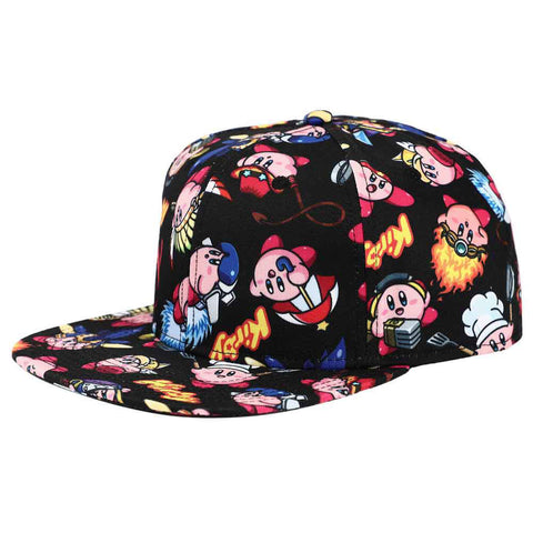 Kirby Powered Up AOP Sublimated Flat Bill Snapback Hat