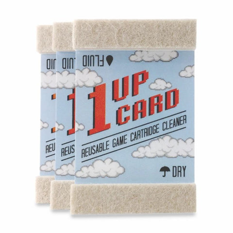 1UPcard Video Game Cartridge Cleaning Cards - 3 Pack