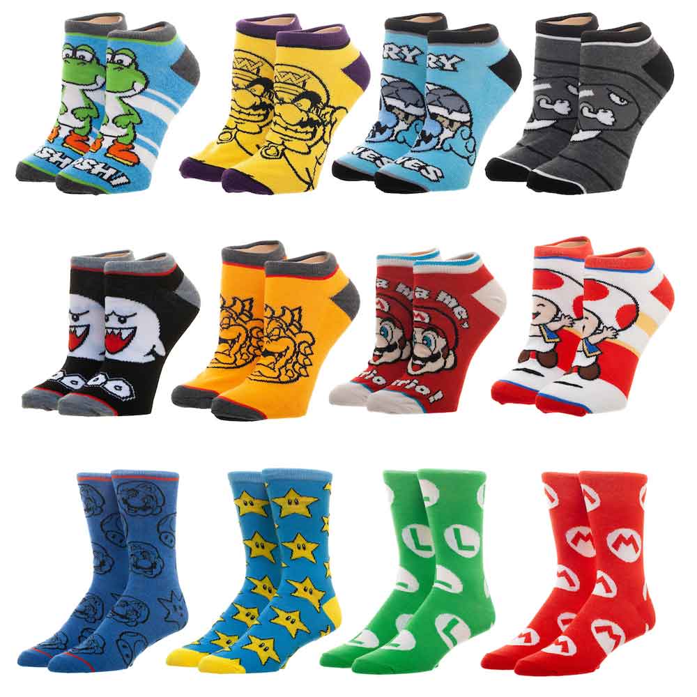Super Mario 12 Days of Socks Box Set
