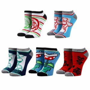 Super Mario Bros. Mario & Luigi Mixed Icons Ankle Socks - 5 Pairs
