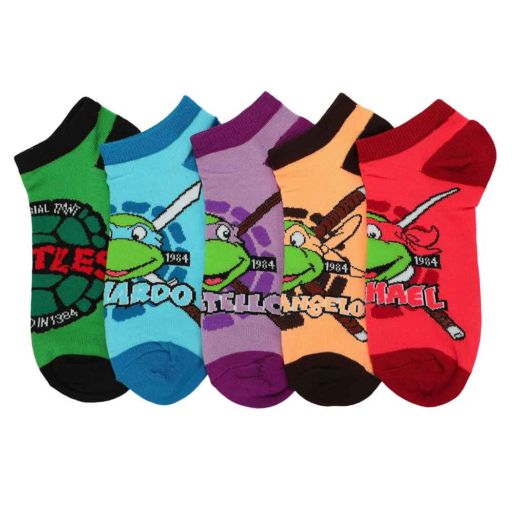 Teenage Mutant Ninja Turtles TMNT Ankle Socks - 5 Pairs