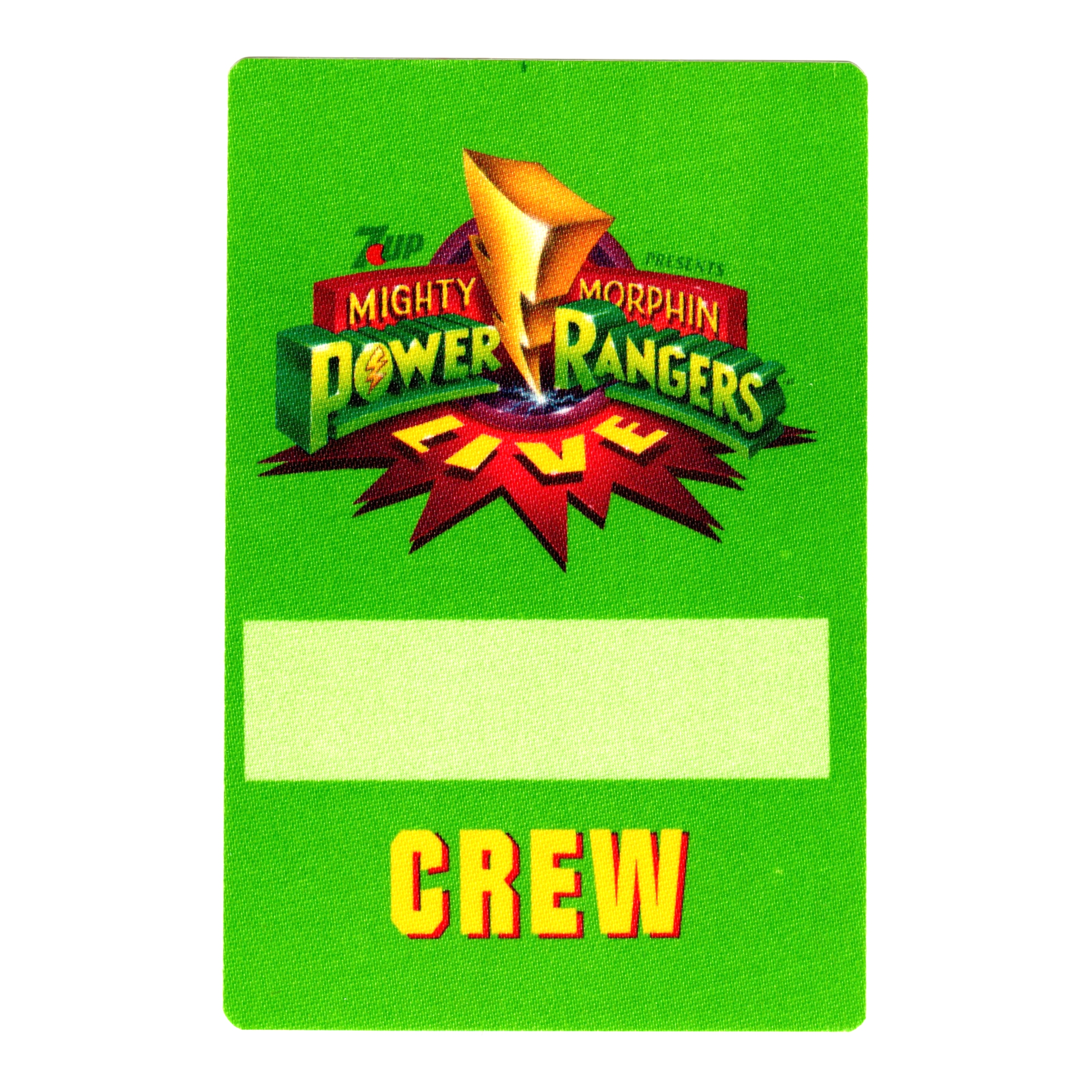 1994 The Mighty Morphin Power Rangers Live Cloth Crew Pass