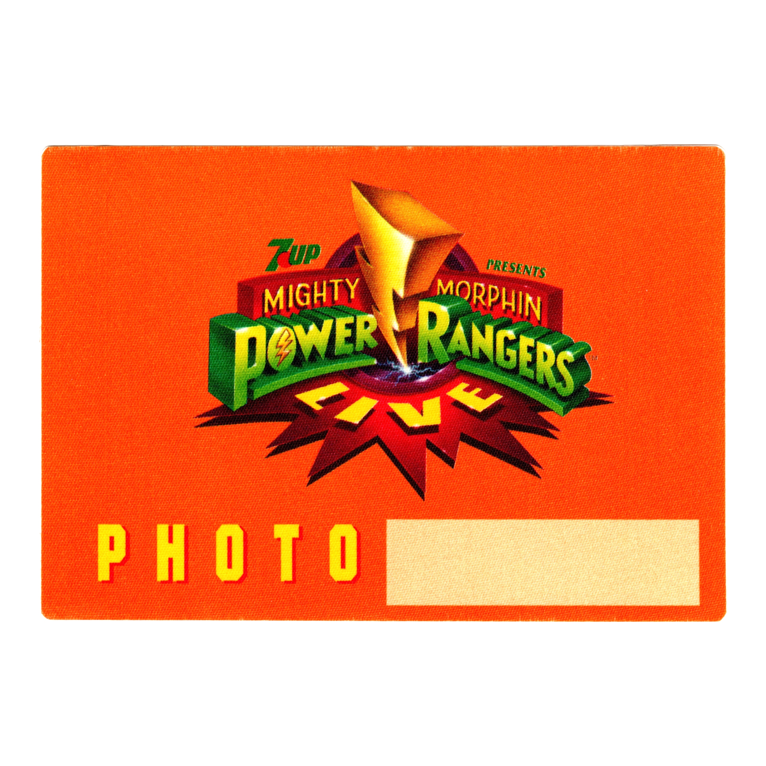 1994 The Mighty Morphin Power Rangers Live Cloth Photo Pass
