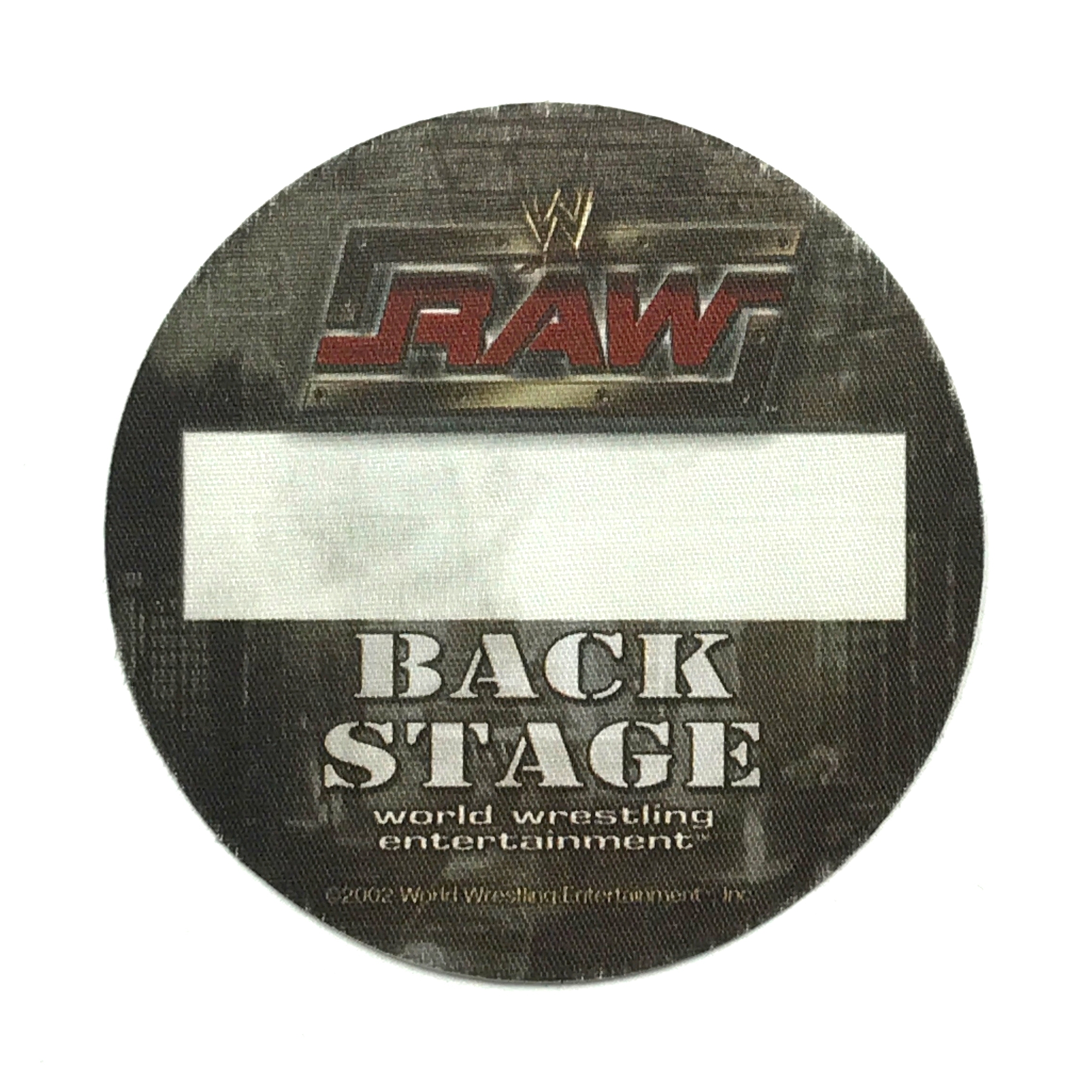 2002 WWE Raw Cloth Backstage Pass