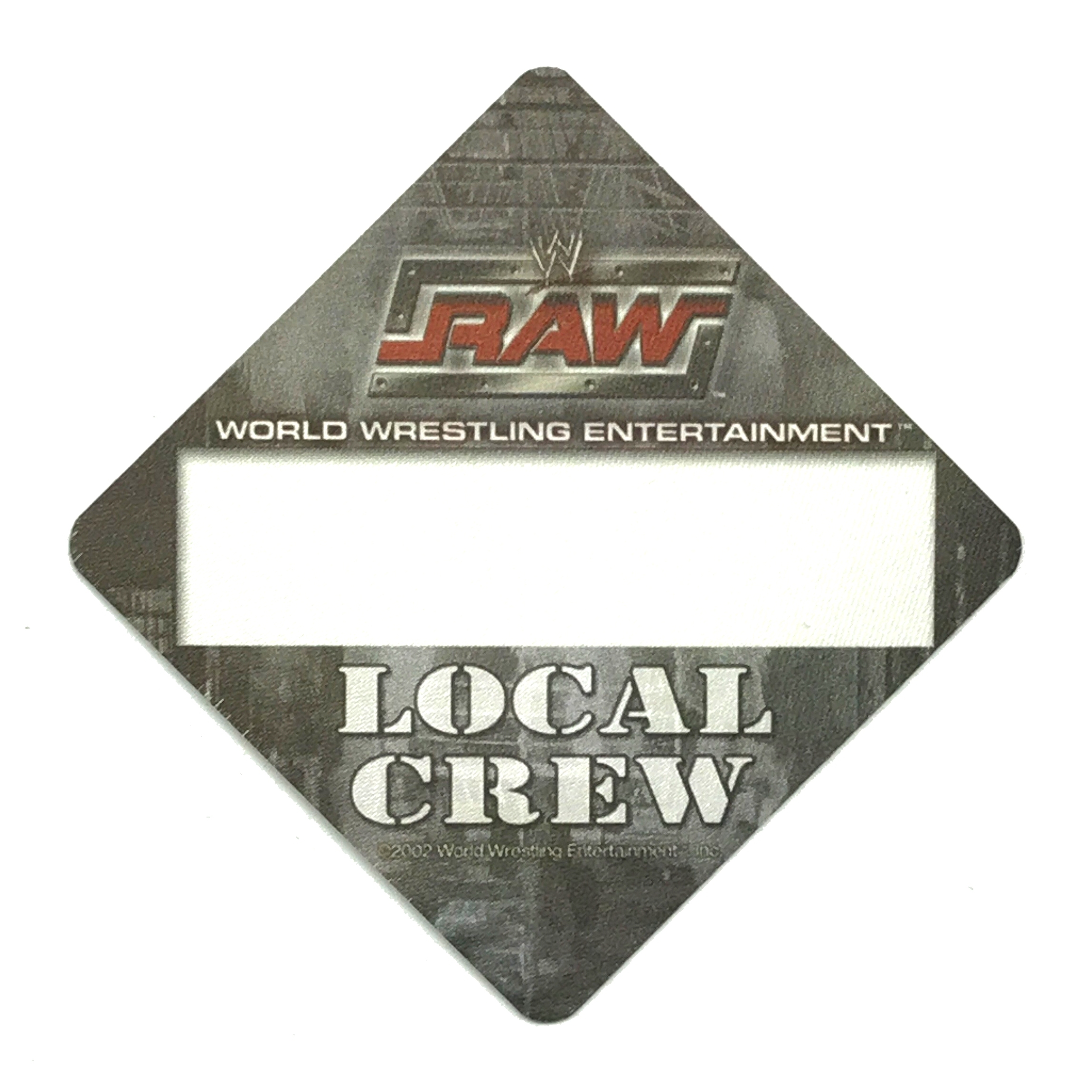 2002 WWE Raw Cloth Local Crew Pass