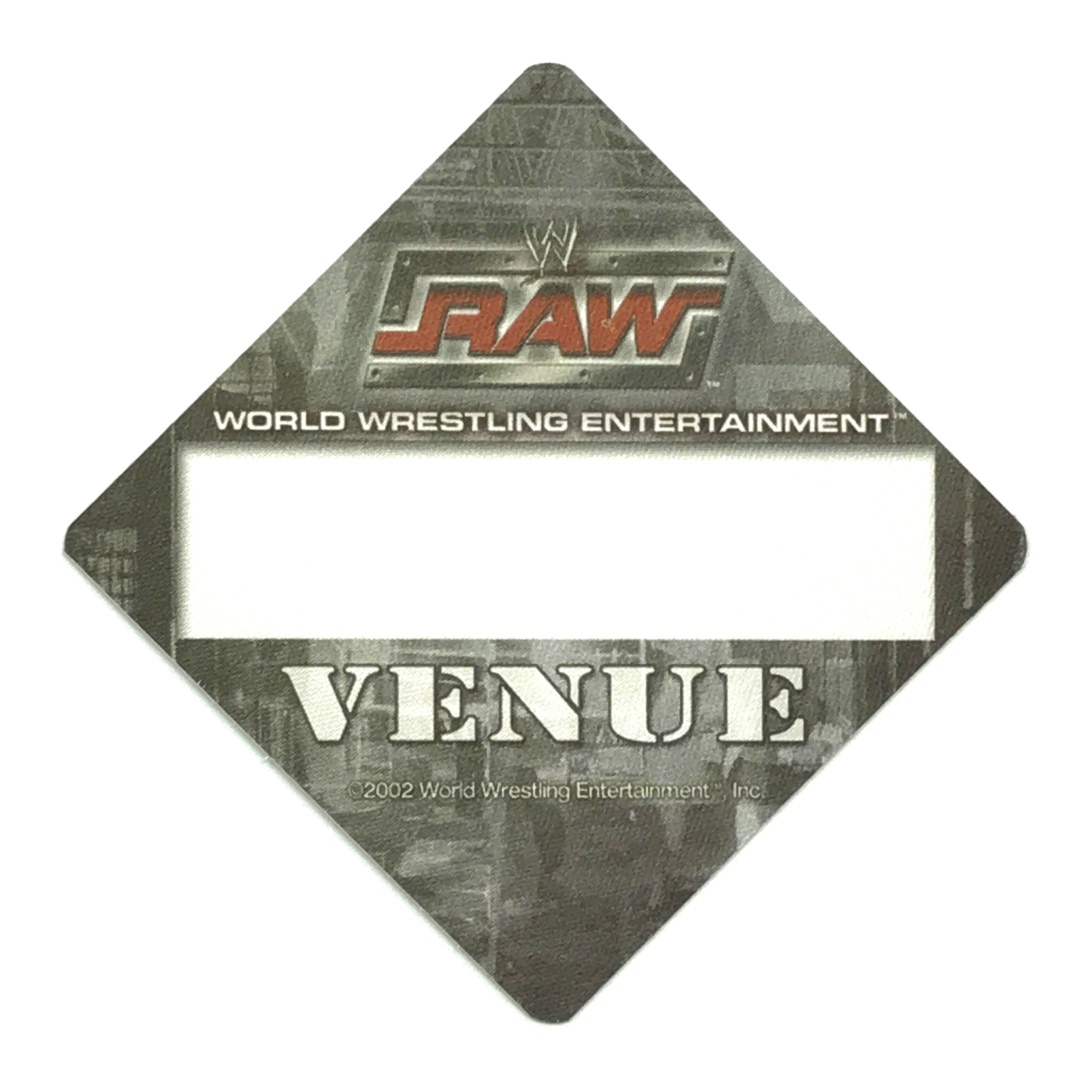 2002 WWE Raw Cloth Venue Pass