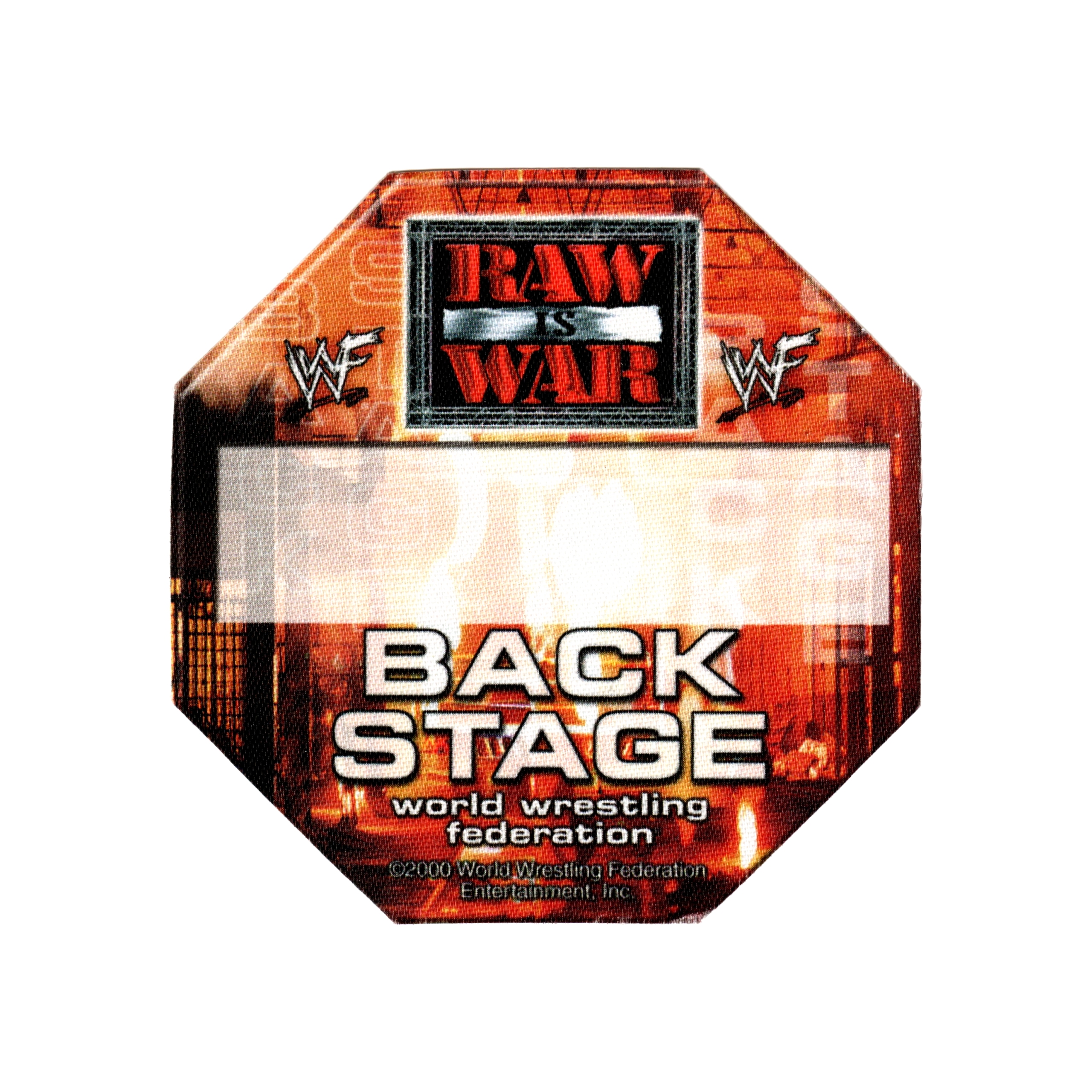 2000 WWF Raw Cloth Backstage Pass
