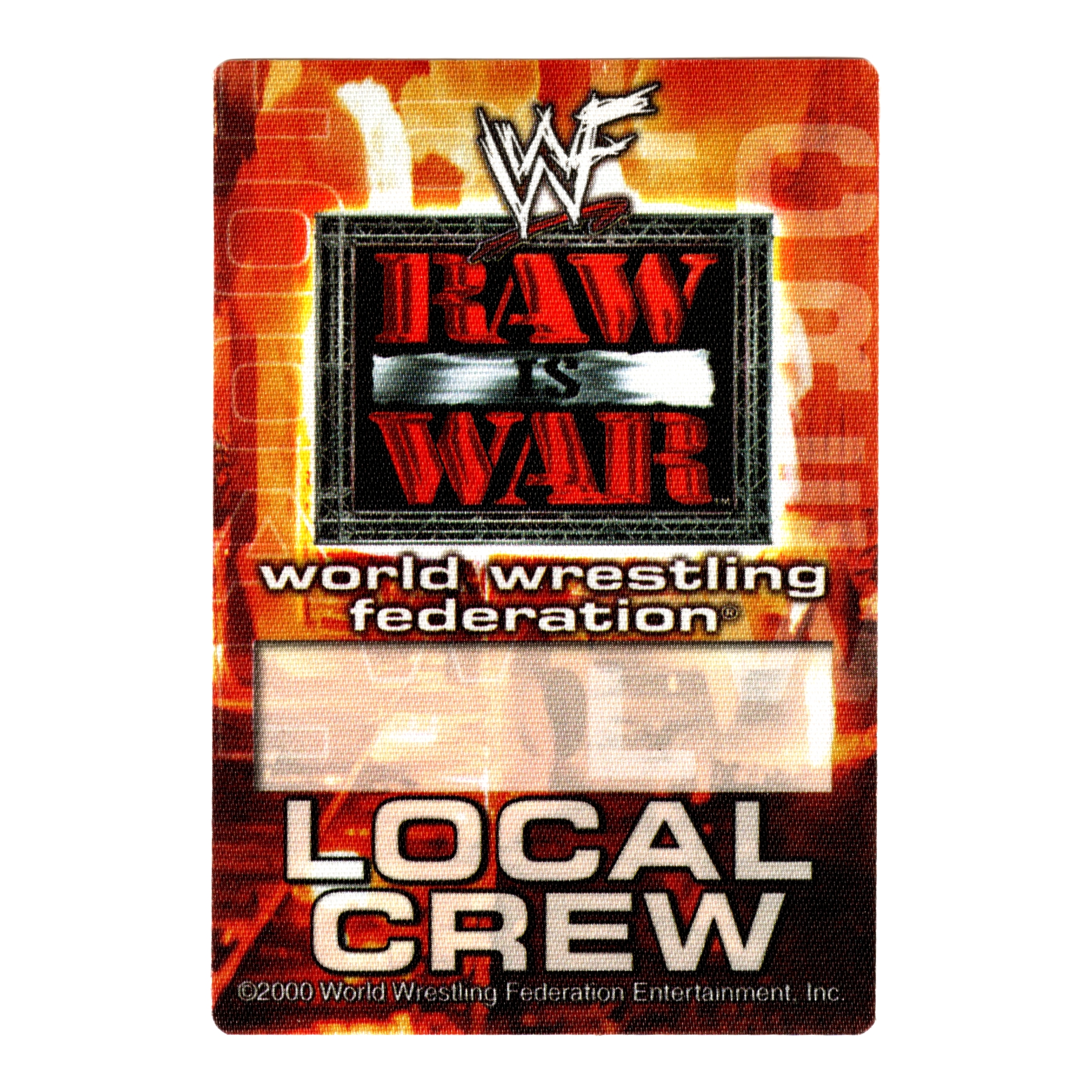 2000 WWF Raw Cloth Local Crew Pass