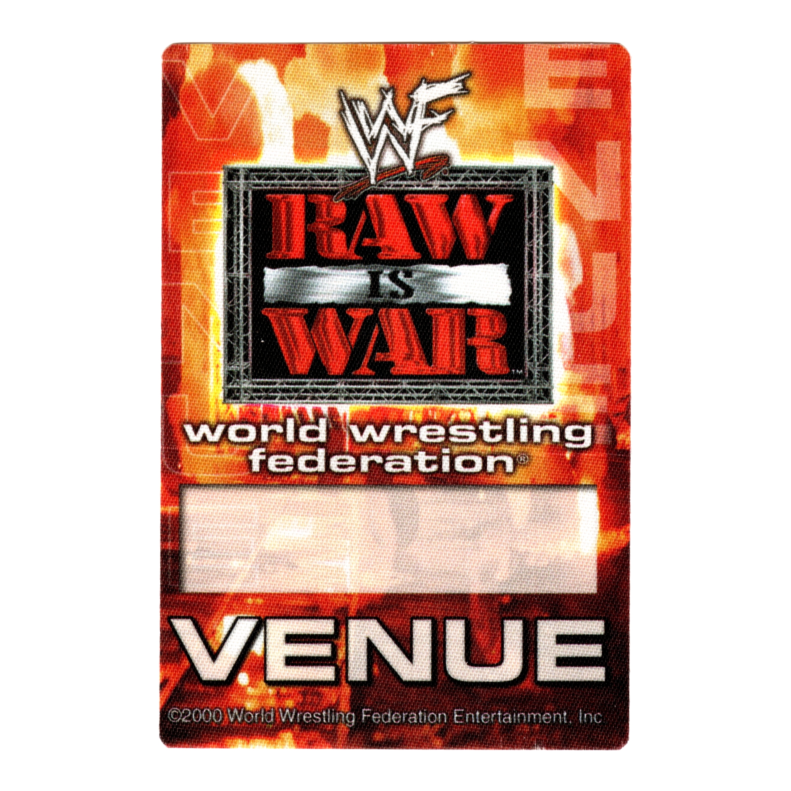 2000 WWF Raw Cloth Venue Pass