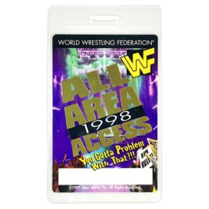 1998 WWF Laminated All Area Access Pass