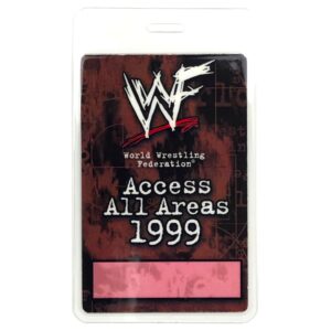 1999 WWF Laminated Access All Areas Pass