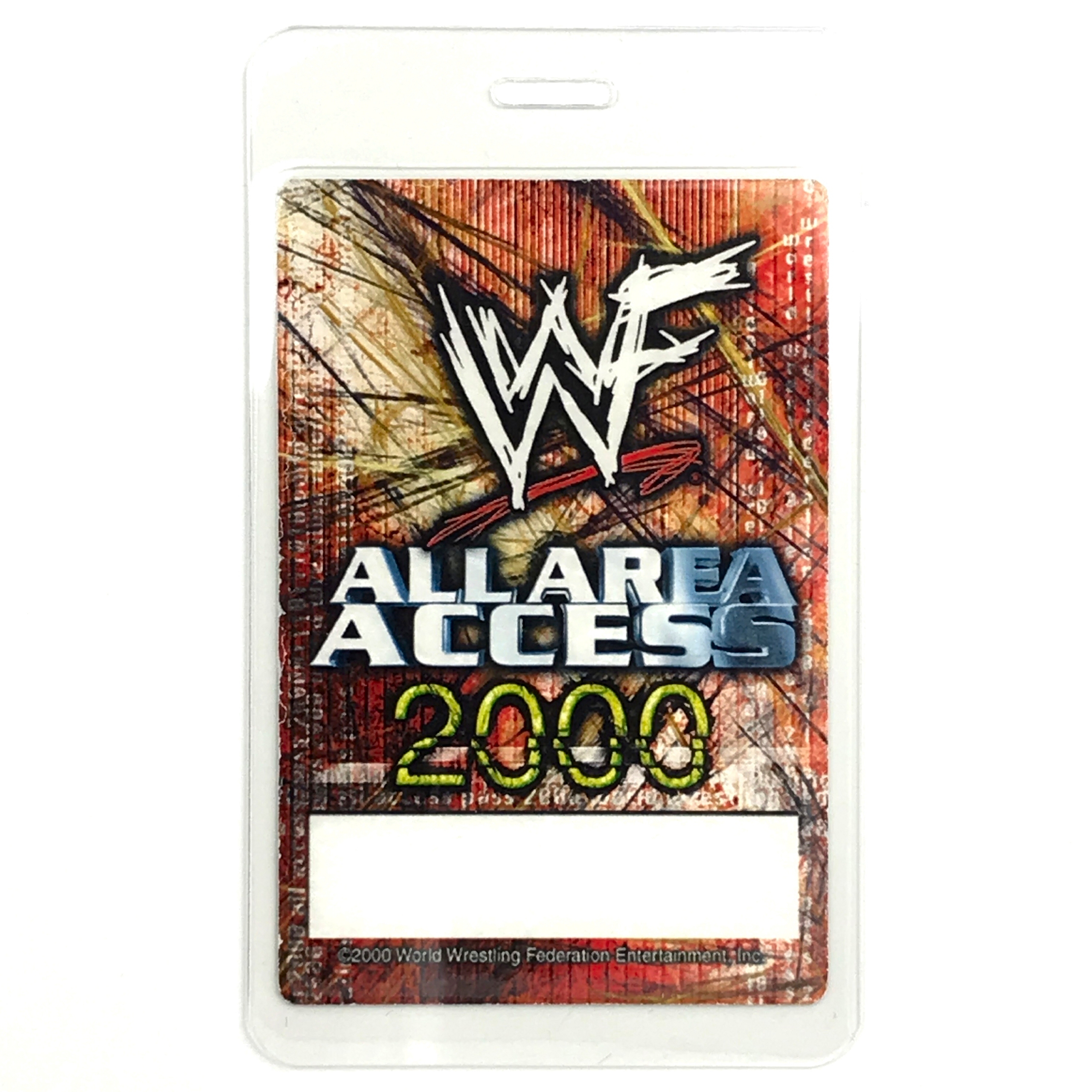 2000 WWF Laminated All Area Access Pass