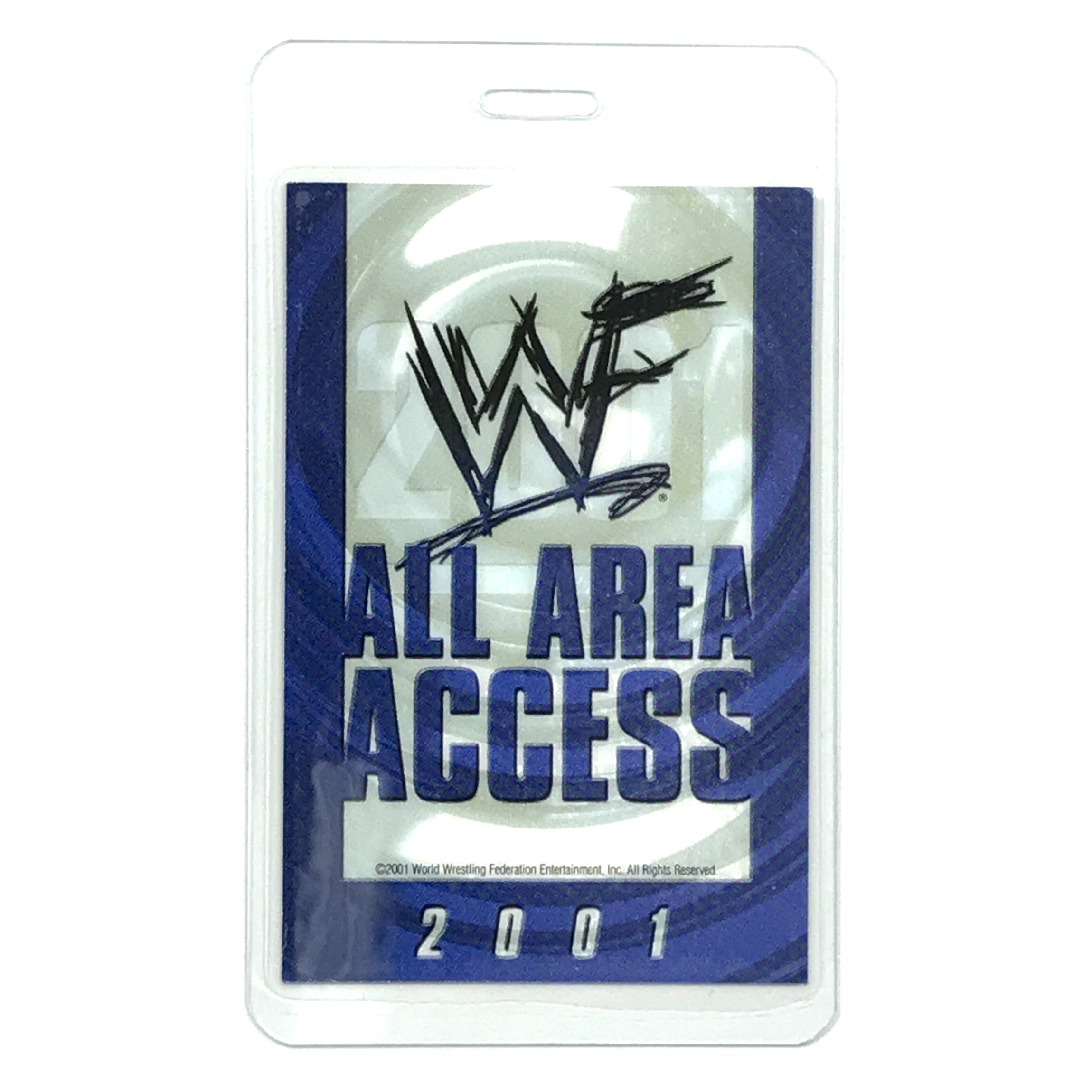 2001 WWF Laminated All Area Access Pass