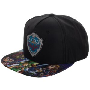 Zelda Hyrule Shield Sublimated Flat Bill Snapback Hat
