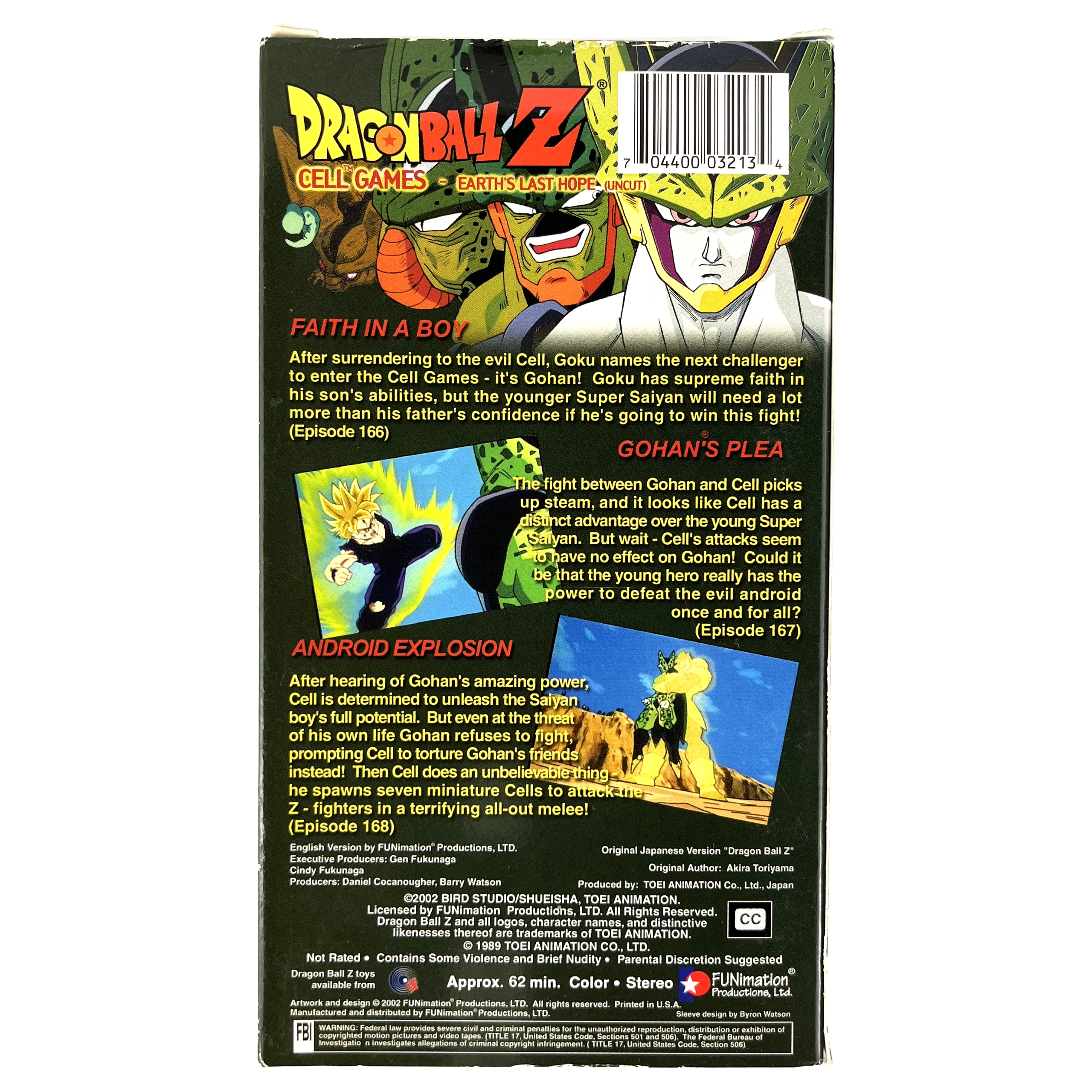 Dragon Ball Z (Vol. 53) Cell Games - Earth's Last Hope (Uncut) VHS