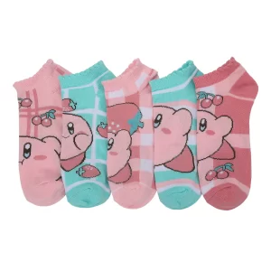 Kirby Hearts & Cherries Ankle Socks - 5 Pairs