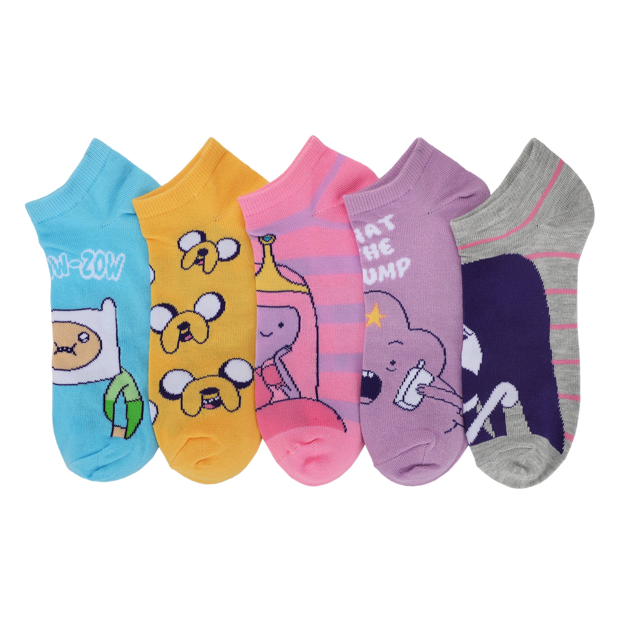 Adventure Time Characters Ankle Socks - 5 Pairs
