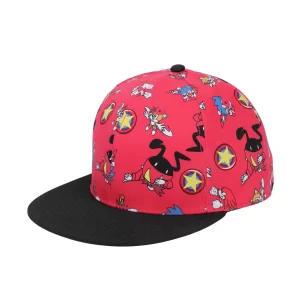 Sonic the Hedgehog All-Over-Print Flat Bill Snapback Hat